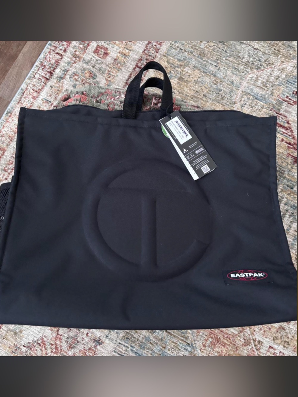Telfar Eastpak Black BackpackTote Bag size large